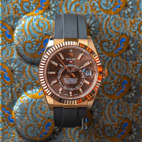 rolex skydweller rose gold chocolate dial|Rolex Sky-Dweller 326235.